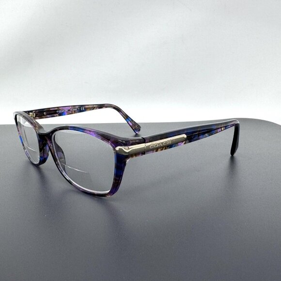 COACH Eyeglasses HC 6065 5288 Confetti Purple Frames 51 [] 17 135 - Picture 1 of 12